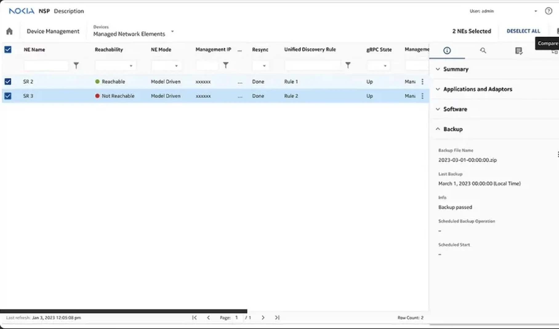 The existing Nokia device management screen, with three numbered pain points marked